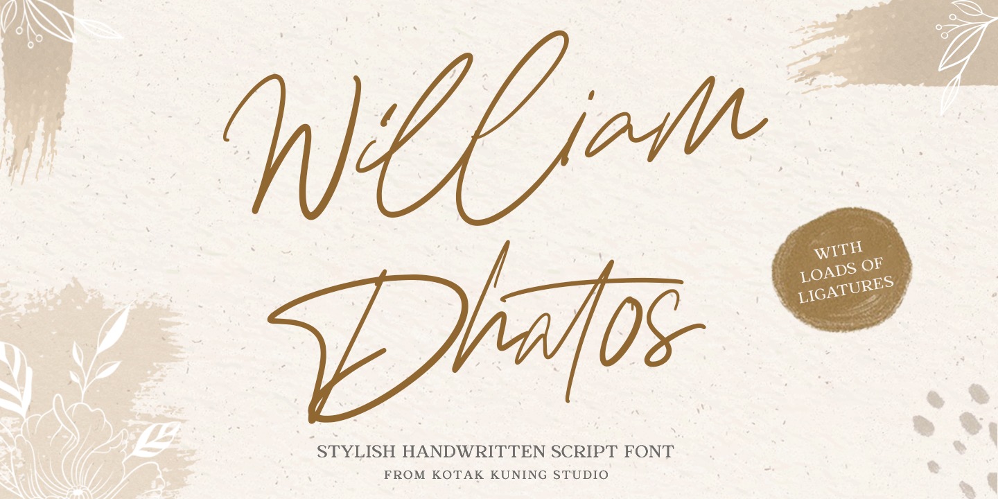 Example font William Dhatos #10